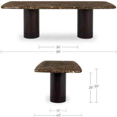 Daphne Dining Table Large Dark Emperador Marble 5 Daphne Dining Table Large Dark Emperador Marble GK-1152-20-0 GK 1152 20 0 70 dim