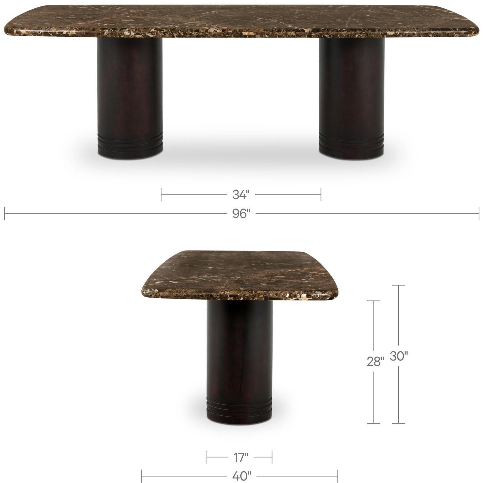Daphne Dining Table Large Dark Emperador Marble 3 Daphne Dining Table Large Dark Emperador Marble - Image 3