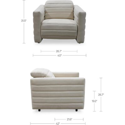 Juno Power Recliner Chair Off White GO-1010-05 GO 1010 05 70