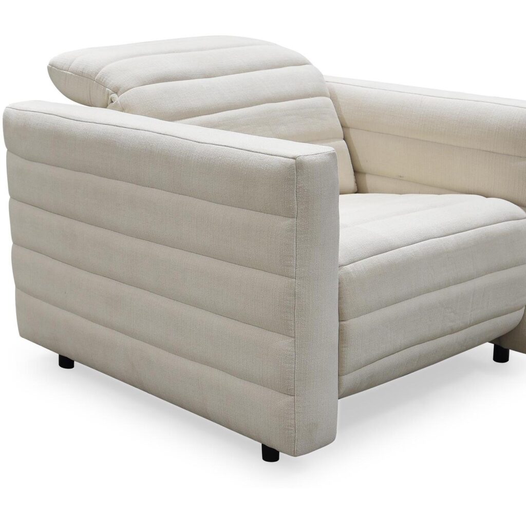 Juno Power Recliner Chair Off White - Image 5