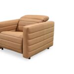 Juno Power Recliner Chair Tan Leather GO-1010-40 GO 1010 40 Juno closeup01 shadsilo