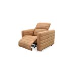 Juno Power Recliner Chair Tan Leather GO-1010-40 GO 1010 40 Juno diagL open shadsilo