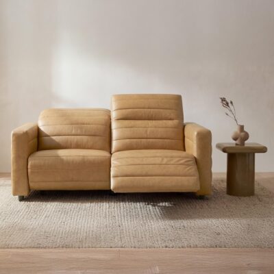 Juno Power Recliner Sofa Tan Leather GO-1011-40-0 GO 1011 40 0 00