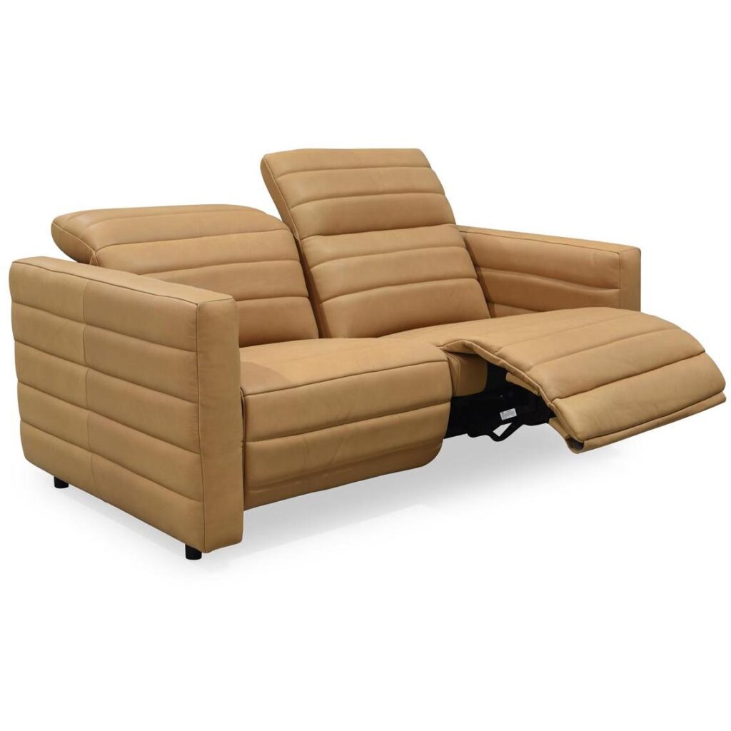 Juno Power Recliner Sofa Tan Leather - Image 2