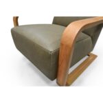Eckersley Lounge Chair Olive Leather GO-1017-27 GO 1017 27 Eckersley closeup01 shadsilo