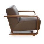 Eckersley Lounge Chair Cool Brown Leather GO-1017-39 GO 1017 39 Eckersley side right shadsilo