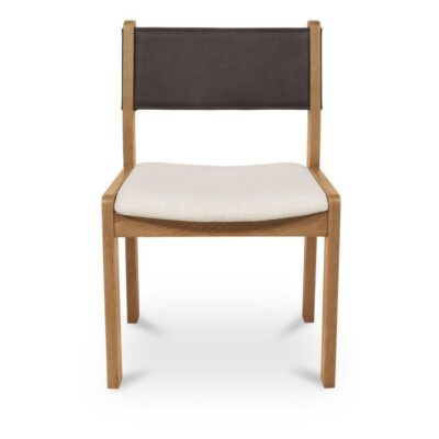 Carol Dining Chair Deep Brown Leather Set of Two