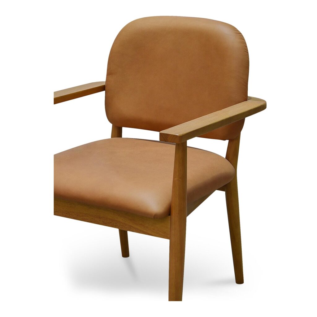 Norrie Dining Chair Brown Leather - Image 5