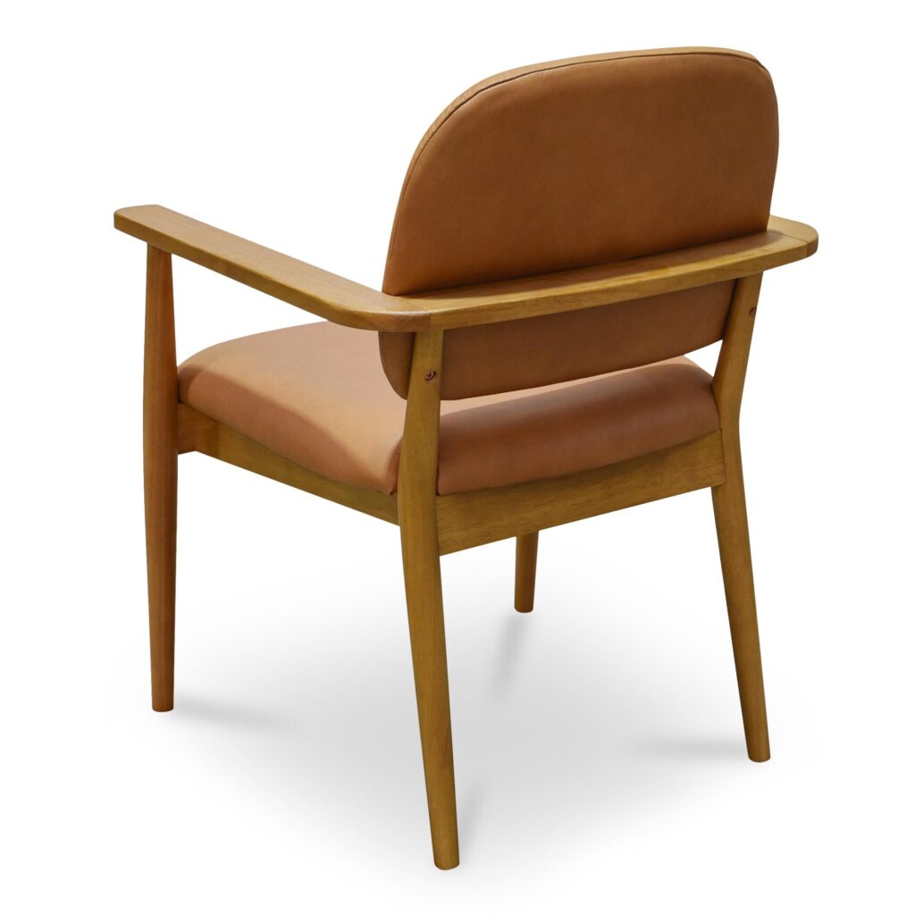 Norrie Dining Chair Brown Leather - Image 2