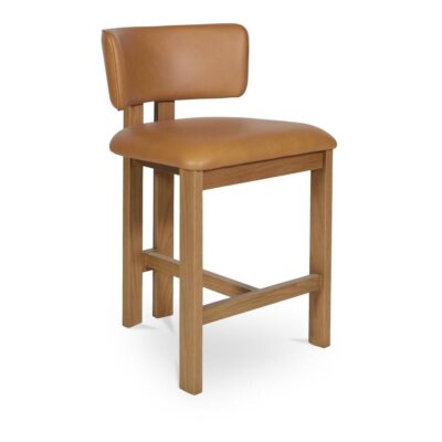 Morel Counter Stool Brown Leather GO-1024-03 GO 1024 03 Morel diagR shadsilo