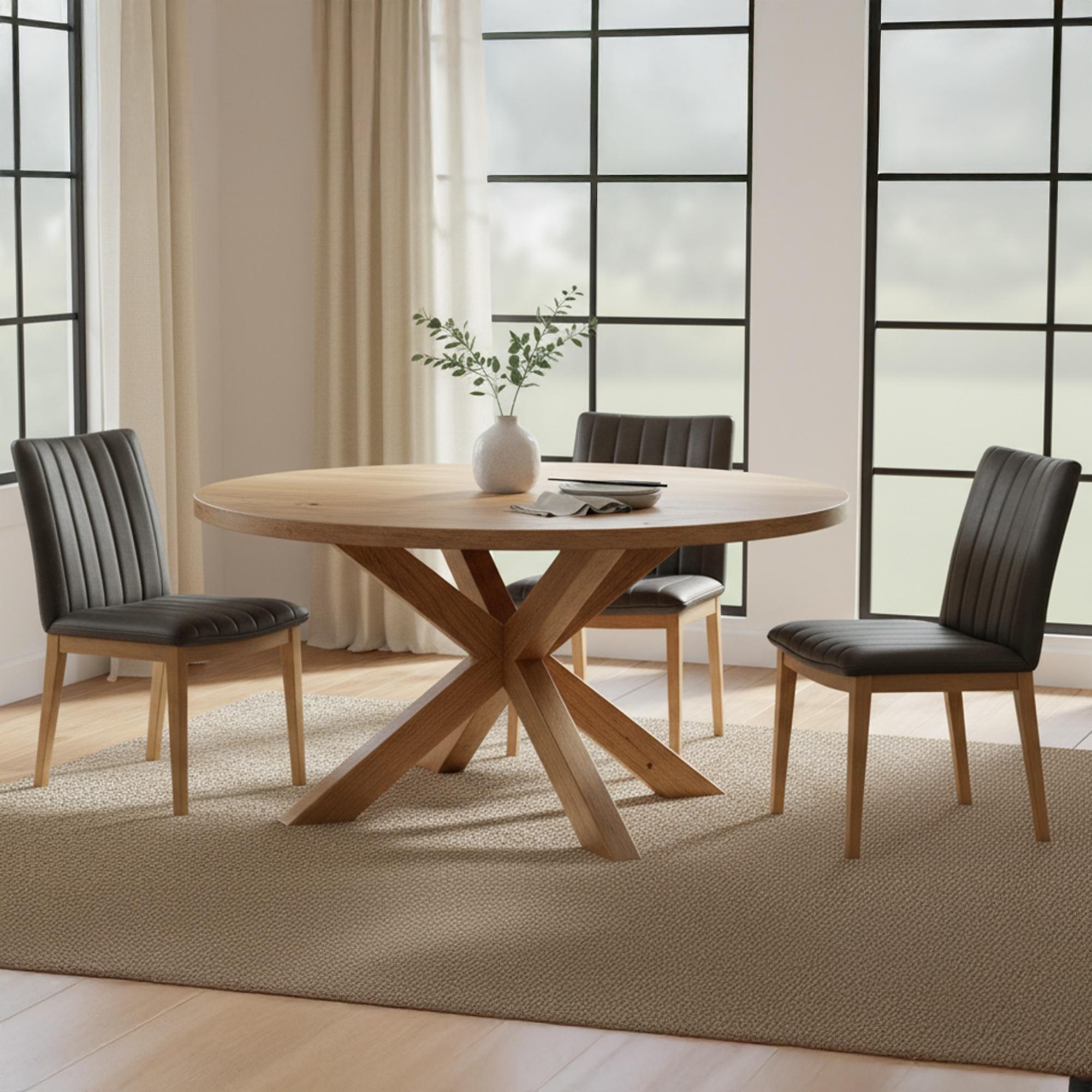 Demi Dining Chair Brown Leather - Set of Two 8 Demi Dining Chair Brown Leather - Set of Two - Image 8