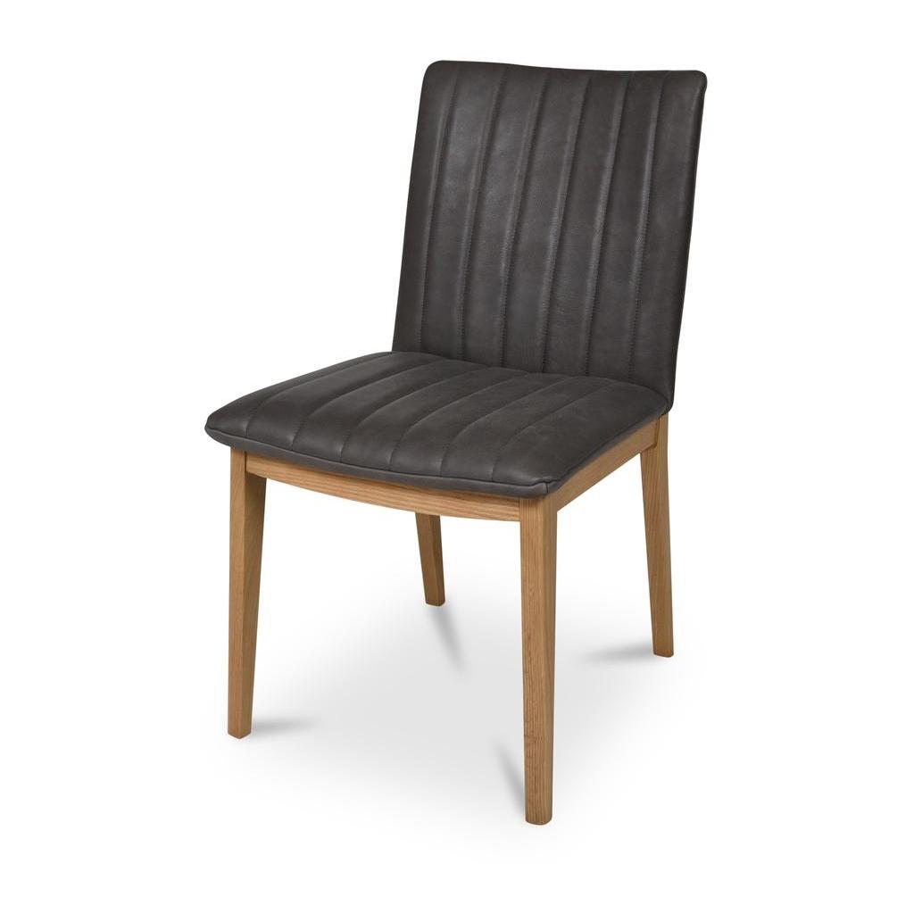 Demi Dining Chair Brown Leather - Set of Two 3 Demi Dining Chair Brown Leather - Set of Two - Image 3