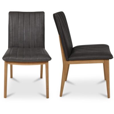 Demi Dining Chair Brown Leather - Set of Two 11 Demi Dining Chair Brown Leather - Set of Two GO-1028-03 GO 1028 03 Demi frontside shadsilo