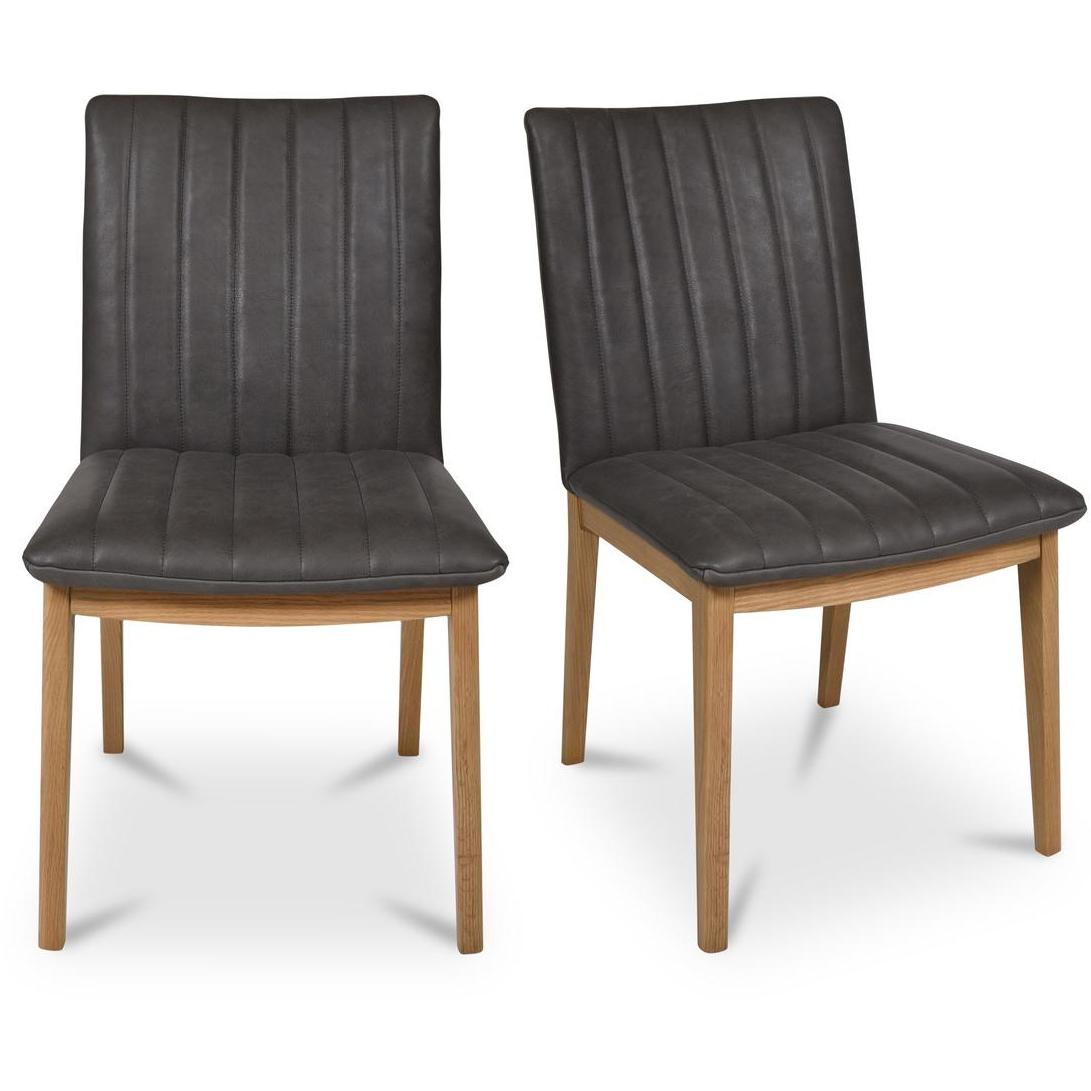 Demi Dining Chair Brown Leather - Set of Two 1 Demi Dining Chair Brown Leather - Set of Two