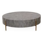 Chameau Medium Coffee Table Black and White GZ-1139-37 GZ 1139 37 01