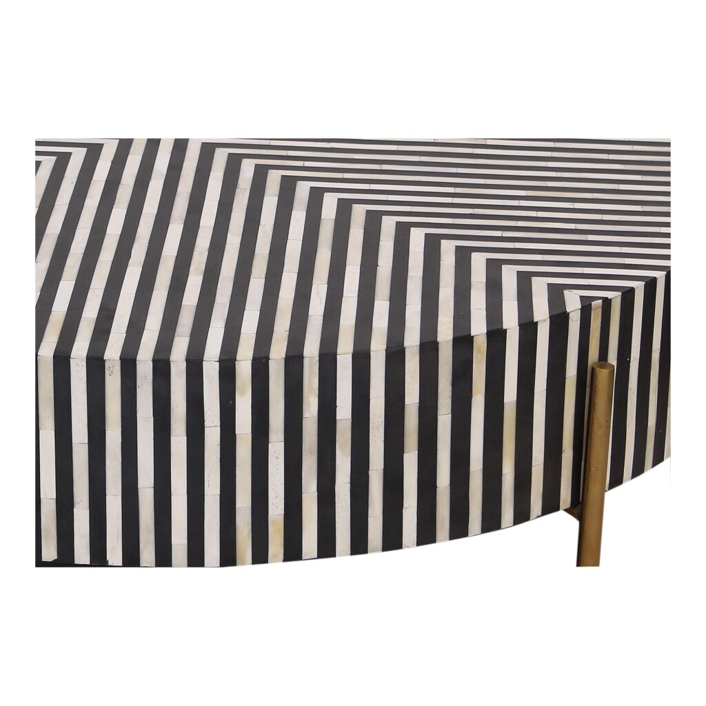 Chameau Medium Coffee Table Black and White - Image 3