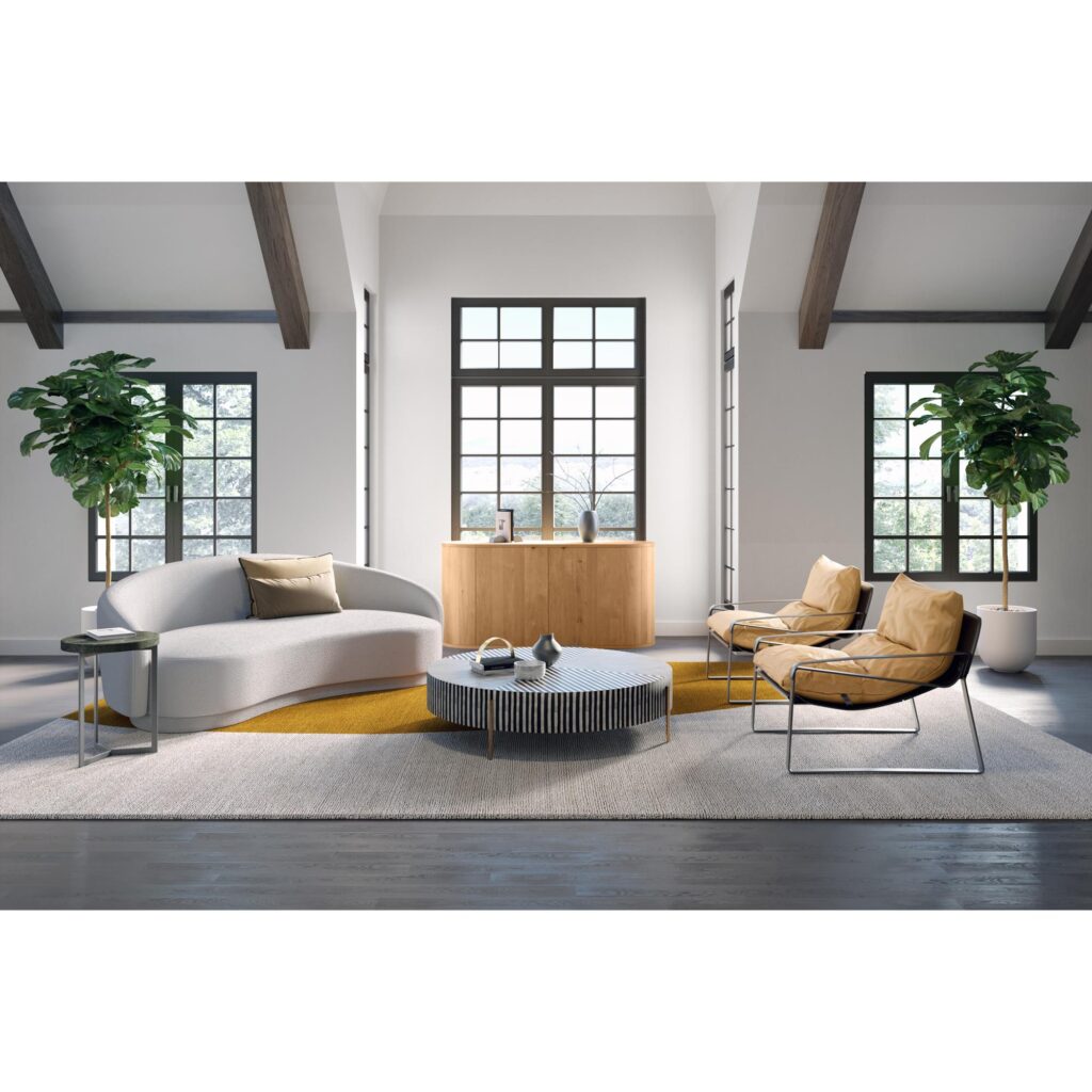 Chameau Medium Coffee Table Black and White - Image 6