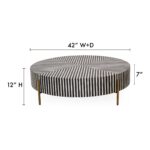 Chameau Medium Coffee Table Black and White GZ-1139-37 GZ 1139 37 70
