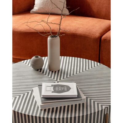 Chameau Small Coffee Table Black and White 12 Chameau Small Coffee Table Black and White GZ-1147-37 GZ 1147 37 30
