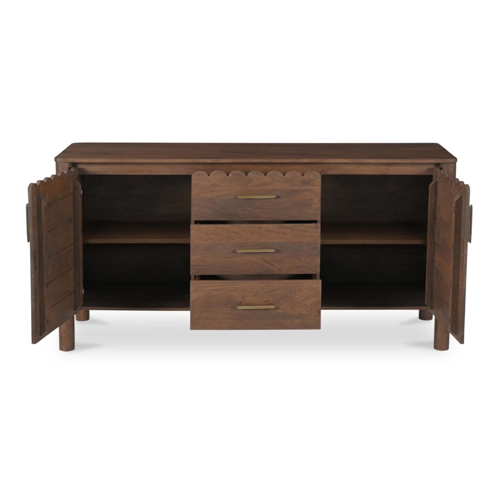 Wiley 3 Drawer Sideboard Vintage Brown - Image 6
