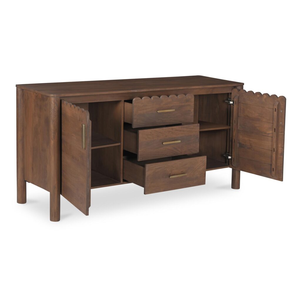 Wiley 3 Drawer Sideboard Vintage Brown - Image 7
