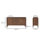 Wiley 3 Drawer Sideboard Vintage Brown GZ-1164-03 GZ 1164 03 70