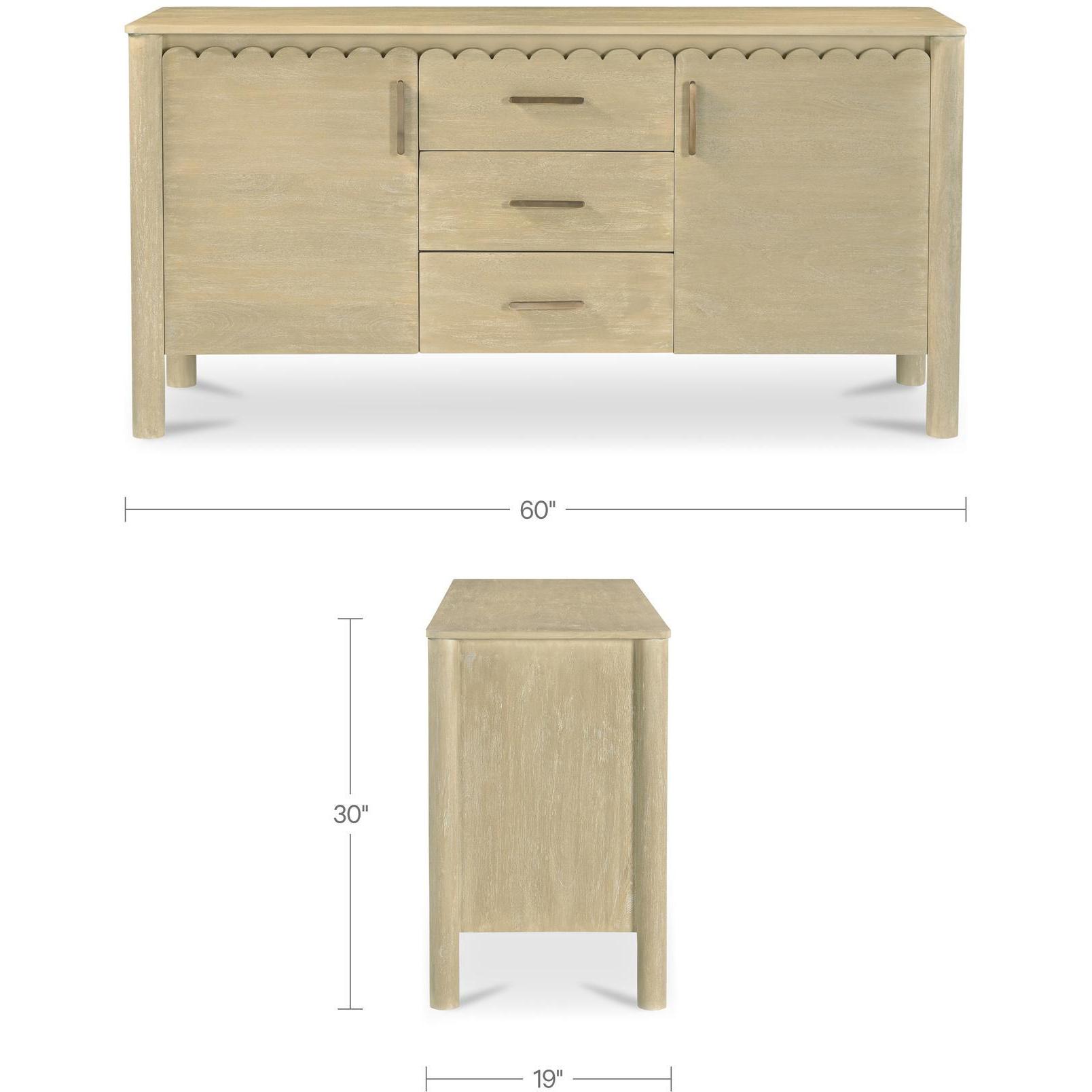 Wiley 3 Drawer Sideboard Natural 3 Wiley 3 Drawer Sideboard Natural - Image 3