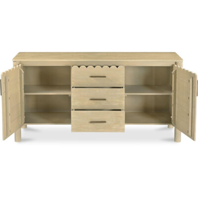 Wiley 3 Drawer Sideboard Natural GZ-1164-24 GZ 1164 24 Wiley front open shadsilo