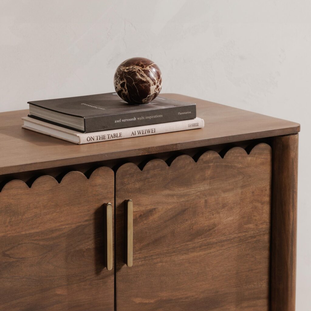 Wiley 4 Door Sideboard Vintage Brown - Image 12