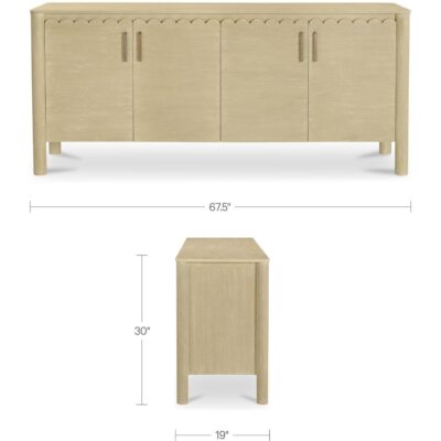 Wiley 4 Door Sideboard Natural GZ-1165-24 GZ 1165 24 70 dim