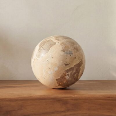 Odessa Sphere Tabletop Accent Tendu Beige Marble GZ-1173-34 GZ 1173 34 10