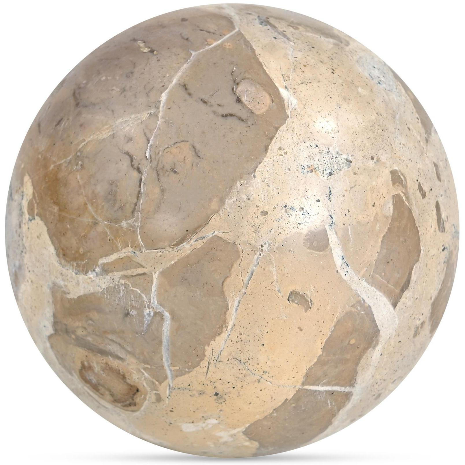 Odessa Sphere Tabletop Accent Tendu Beige Marble 3 Odessa Sphere Tabletop Accent Tendu Beige Marble - Image 3
