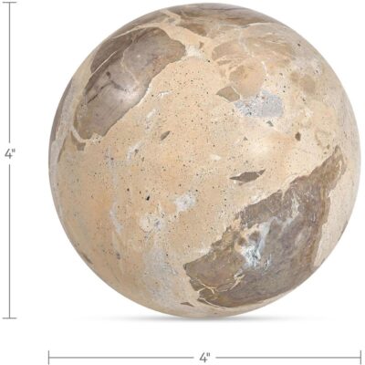 Odessa Sphere Tabletop Accent Tendu Beige Marble GZ-1173-34 GZ 1173 34 Odessa 70