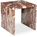 Rosa Accent Table Rosso Levanto Marble GZ-1181-06-0 GZ 1181 06 0 01