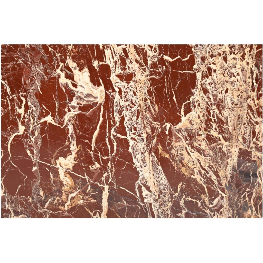 Rosa Accent Table Rosso Levanto Marble - Image 10