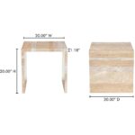 Rosa Accent Table Multicolor Marble GZ-1181-37-0 GZ 1181 37 0 70