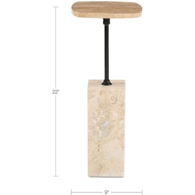 Caro Side Table Travertine GZ-1188-34-0 GZ 1188 34 0 70 dim