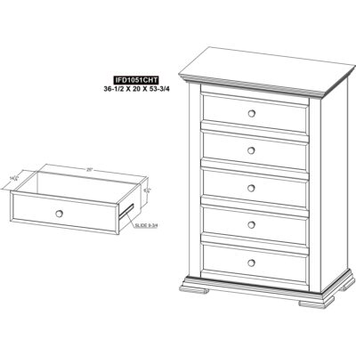 Terra Dark 5 Drawer Chest 15 Terra Dark 5 Drawer Chest IFD1051CHT IFD1051CHT 08