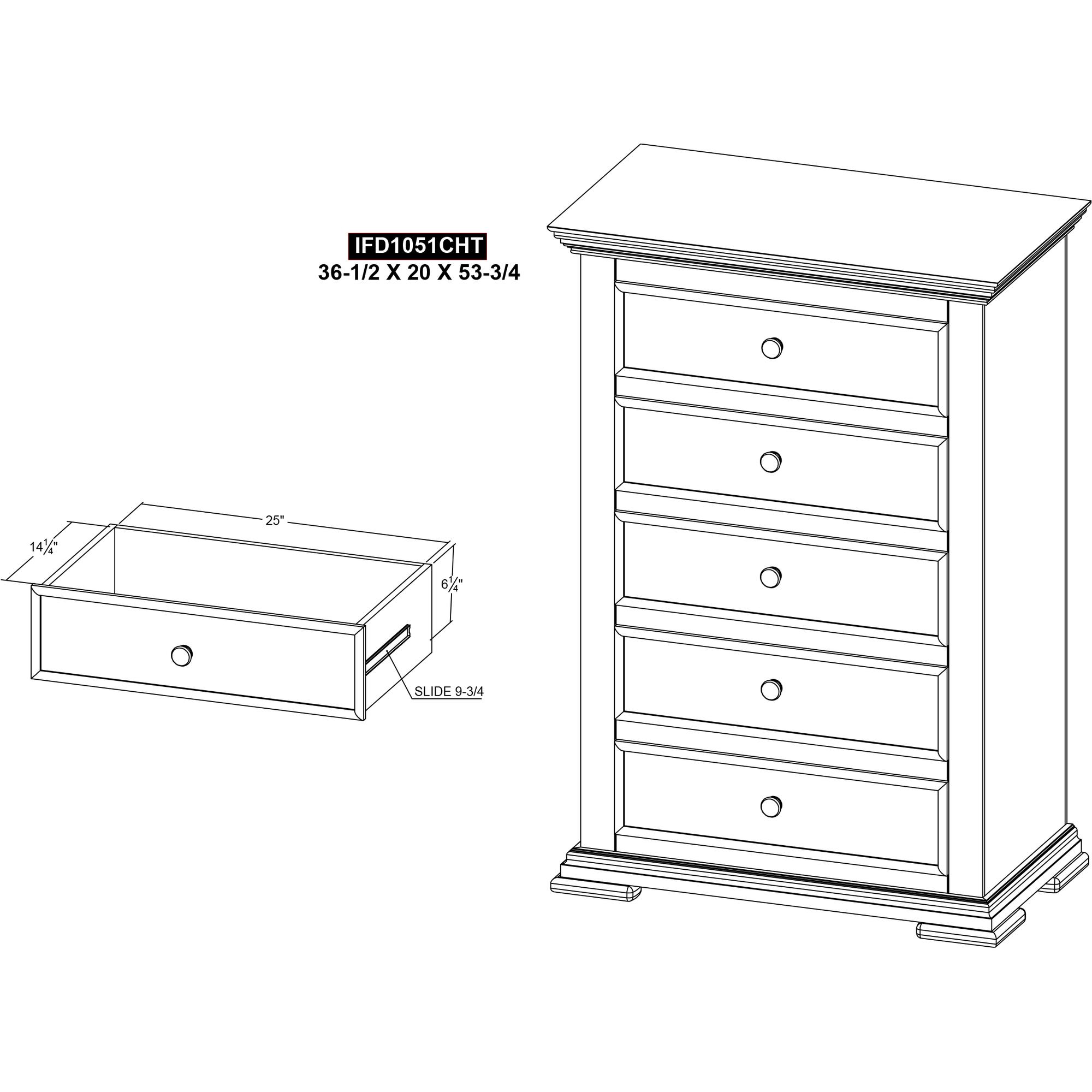 Terra Dark 5 Drawer Chest 8 Terra Dark 5 Drawer Chest - Image 8