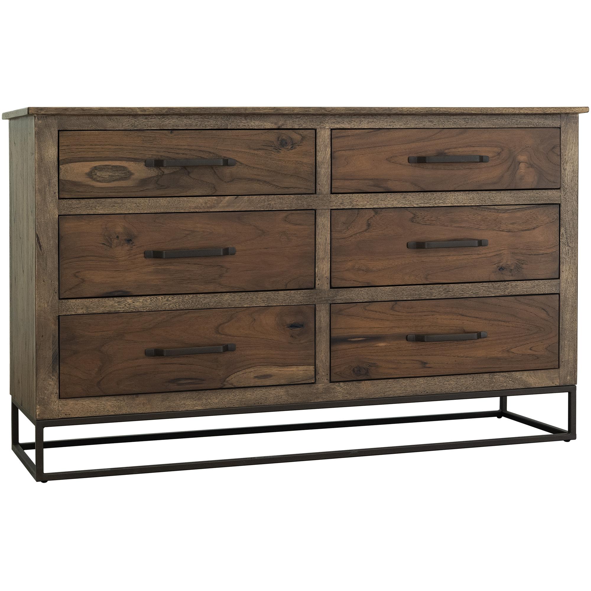 Natural Teca 6 Drawer Dresser 1 Natural Teca 6 Drawer Dresser