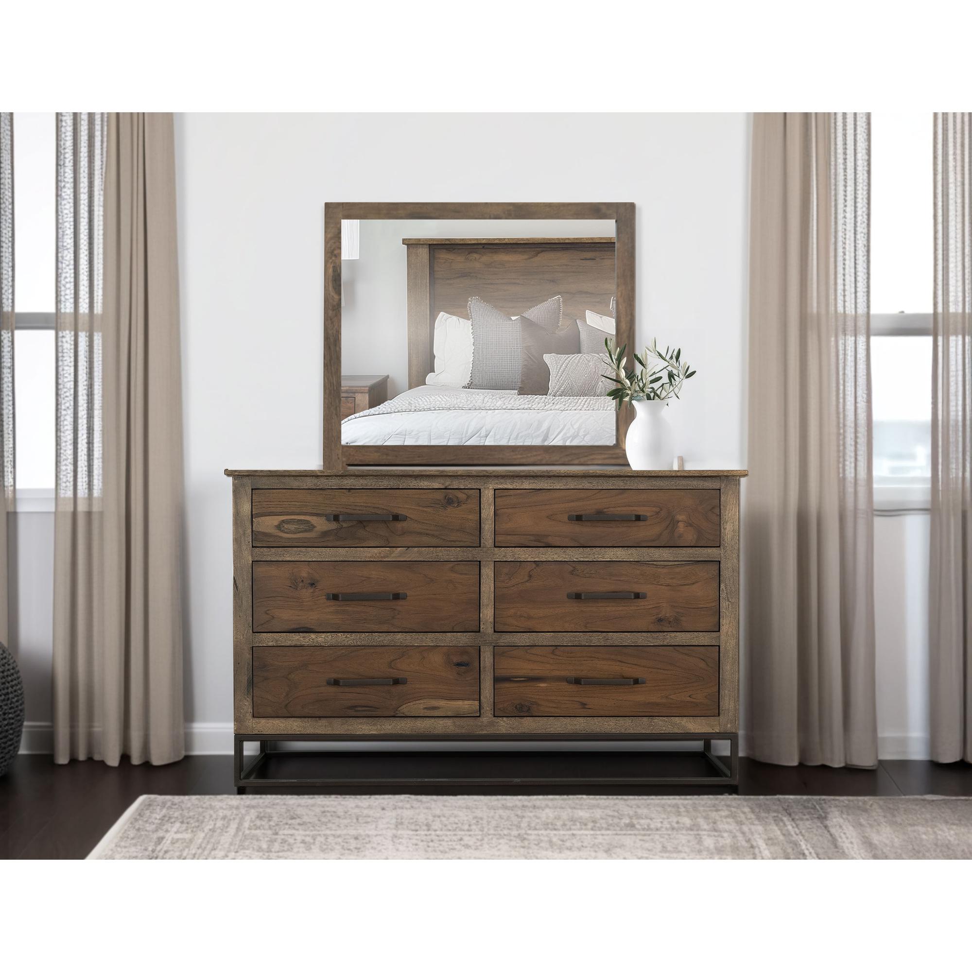 Natural Teca 6 Drawer Dresser 4 Natural Teca 6 Drawer Dresser - Image 4