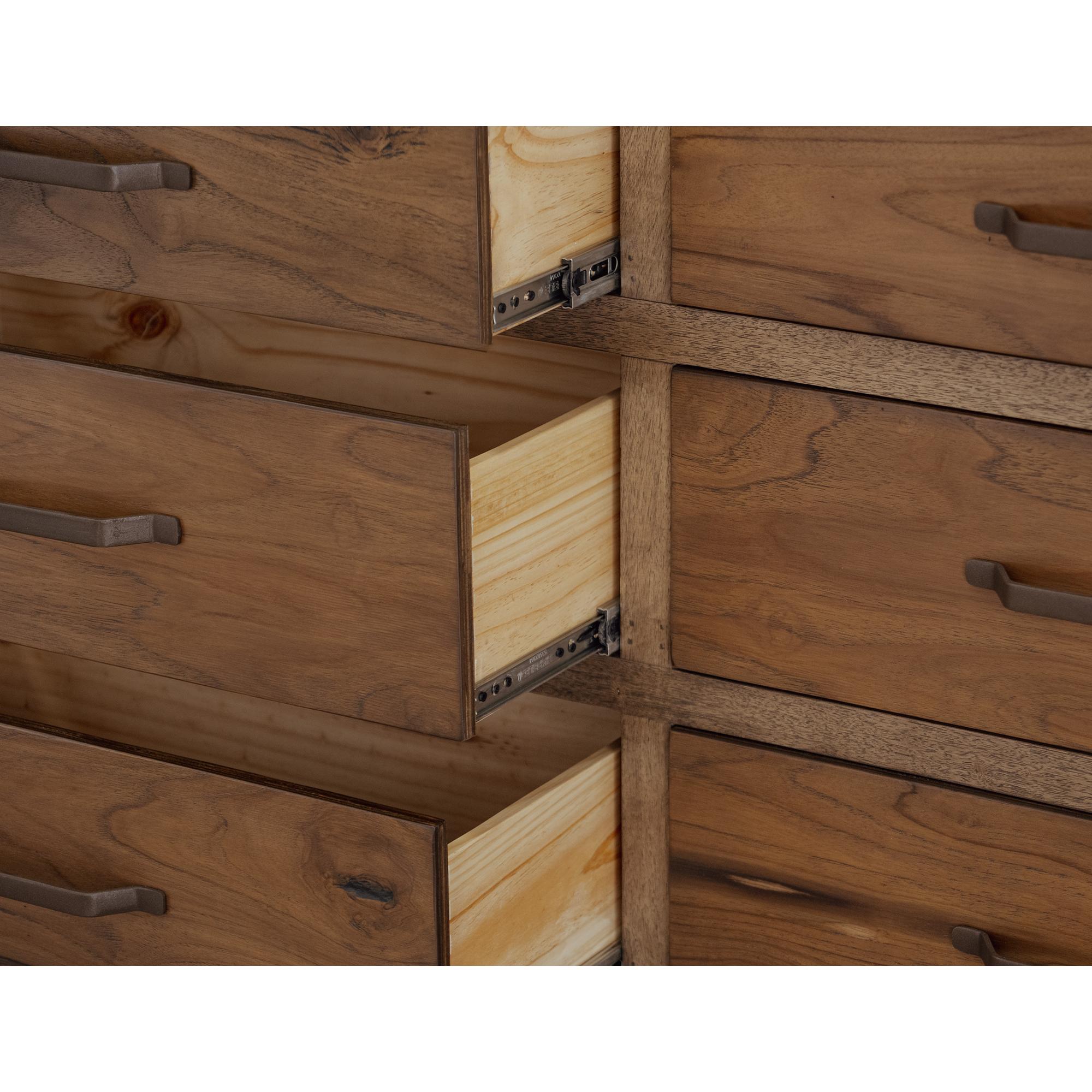 Natural Teca 6 Drawer Dresser 5 Natural Teca 6 Drawer Dresser - Image 5