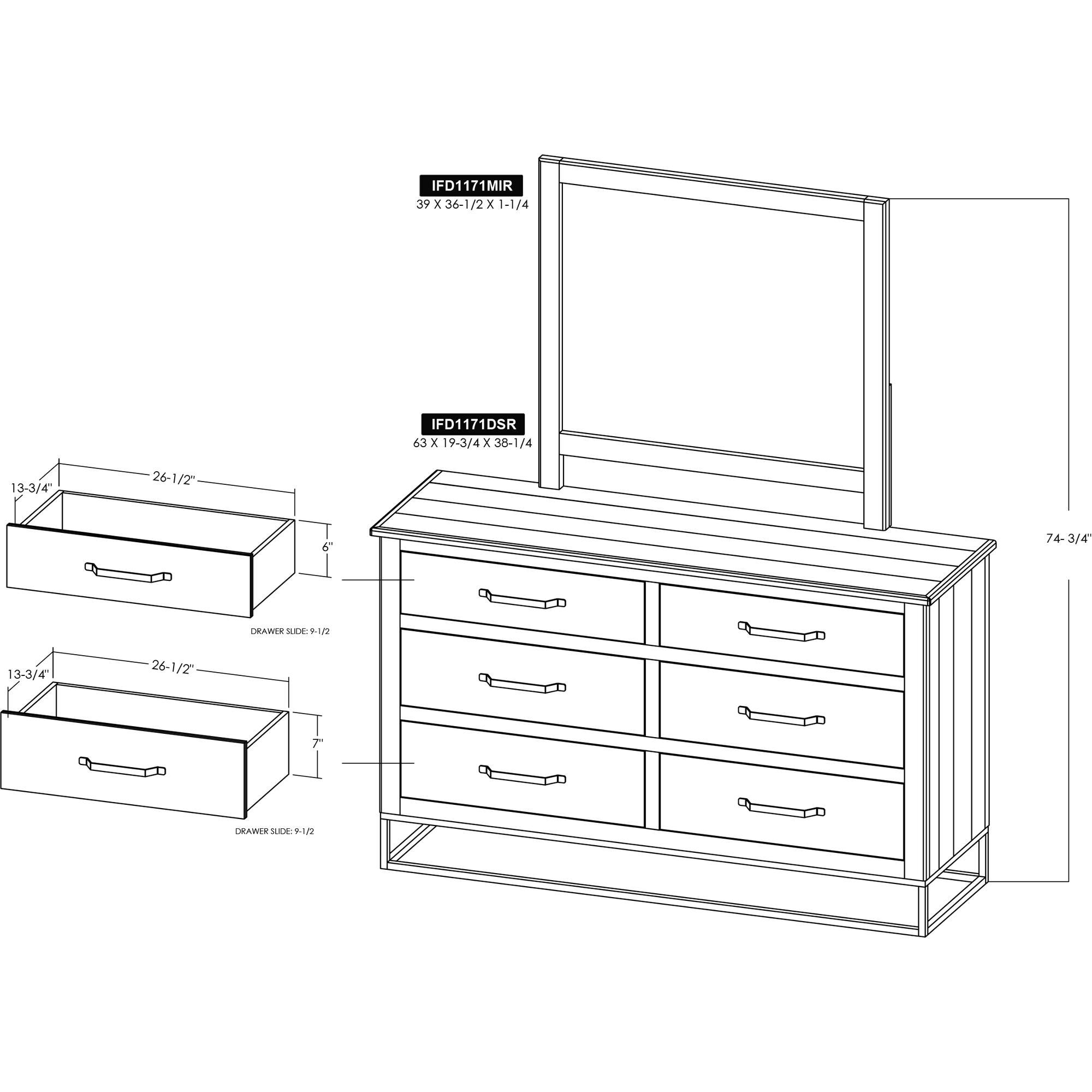 Natural Teca 6 Drawer Dresser 10 Natural Teca 6 Drawer Dresser - Image 10