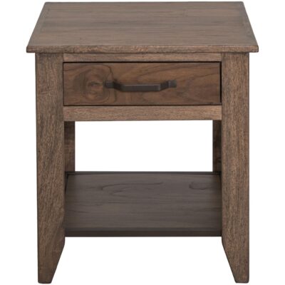 Natural Teca 1 Drawer 1 Shelf End Table IFD1171END IFD1171END 02