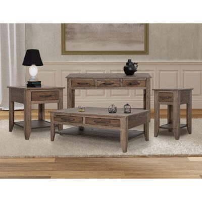 Natural Teca 1 Drawer 1 Shelf End Table IFD1171END IFD1171END 03