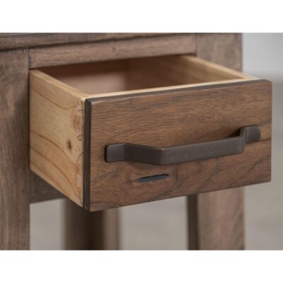 Natural Teca 1 Drawer 1 Shelf End Table IFD1171END IFD1171END 05
