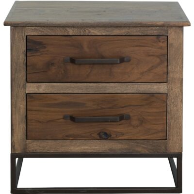 Natural Teca 2 Drawer Nightstand IFD1171NTS IFD1171NTS 02