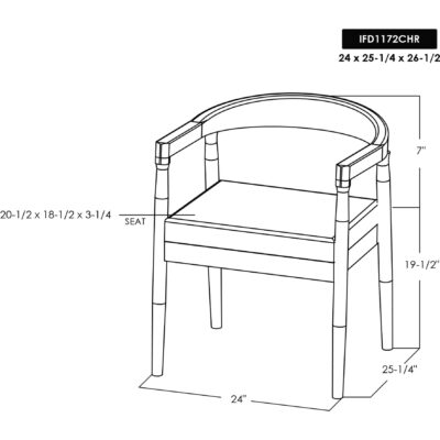 Natural Teca Wooden Chair 21 Natural Teca Wooden Chair IFD1172CHR IFD1172CHR 11