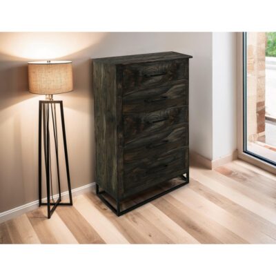 Teak 5 Drawer Chest IFD1371CHT IFD1371CHT 02