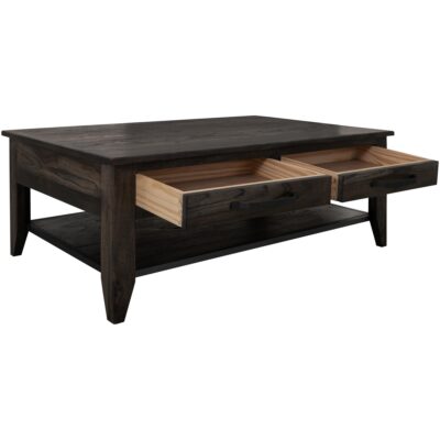 Teak 4 Drawer 1 Shelf Cocktail Table IFD1371CKT IFD1371CKT 03